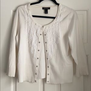 WHBM White Cardigan